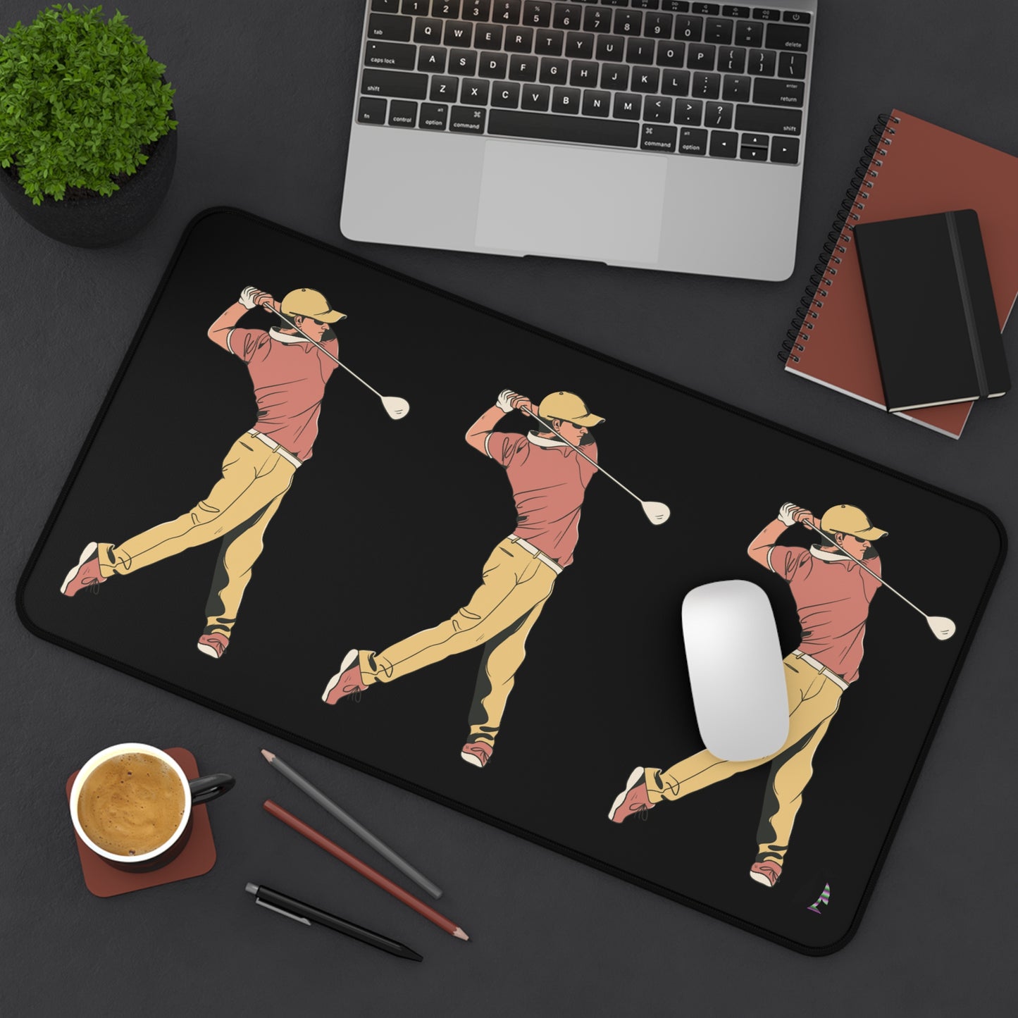 Desk Mat: Golf Black