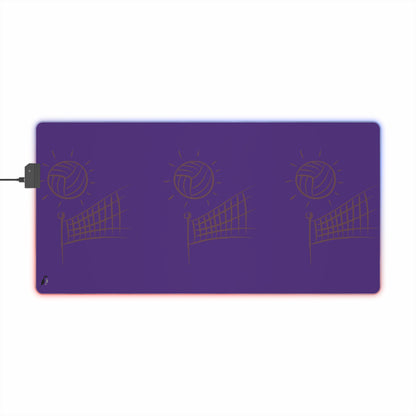 LED Gaming Mouse Pad: Volleyball Purple