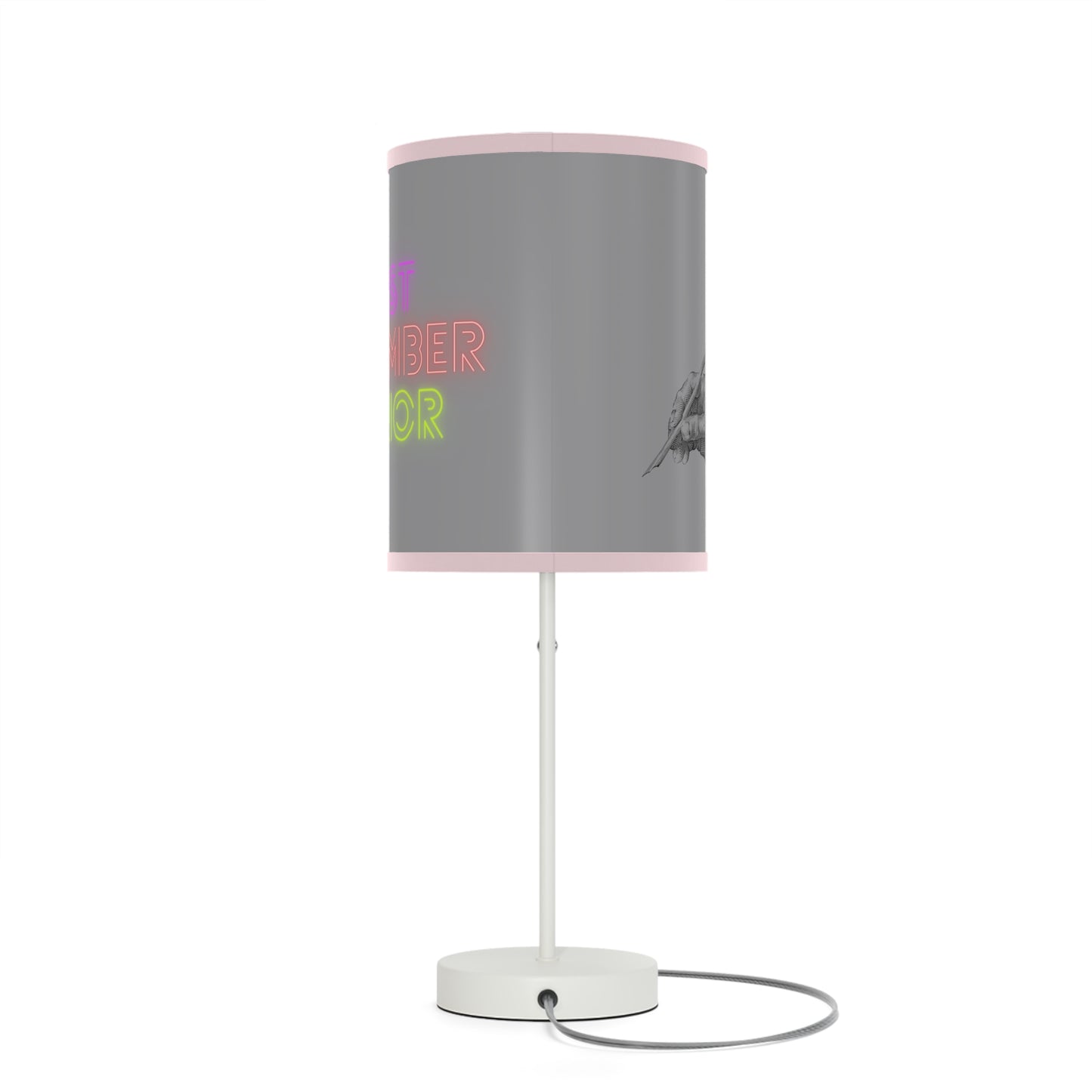 Lamp on a Stand, US|CA plug: Writing Gray 