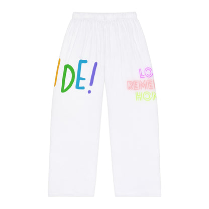 Men's Pajama Pants: LGBTQ Pride White