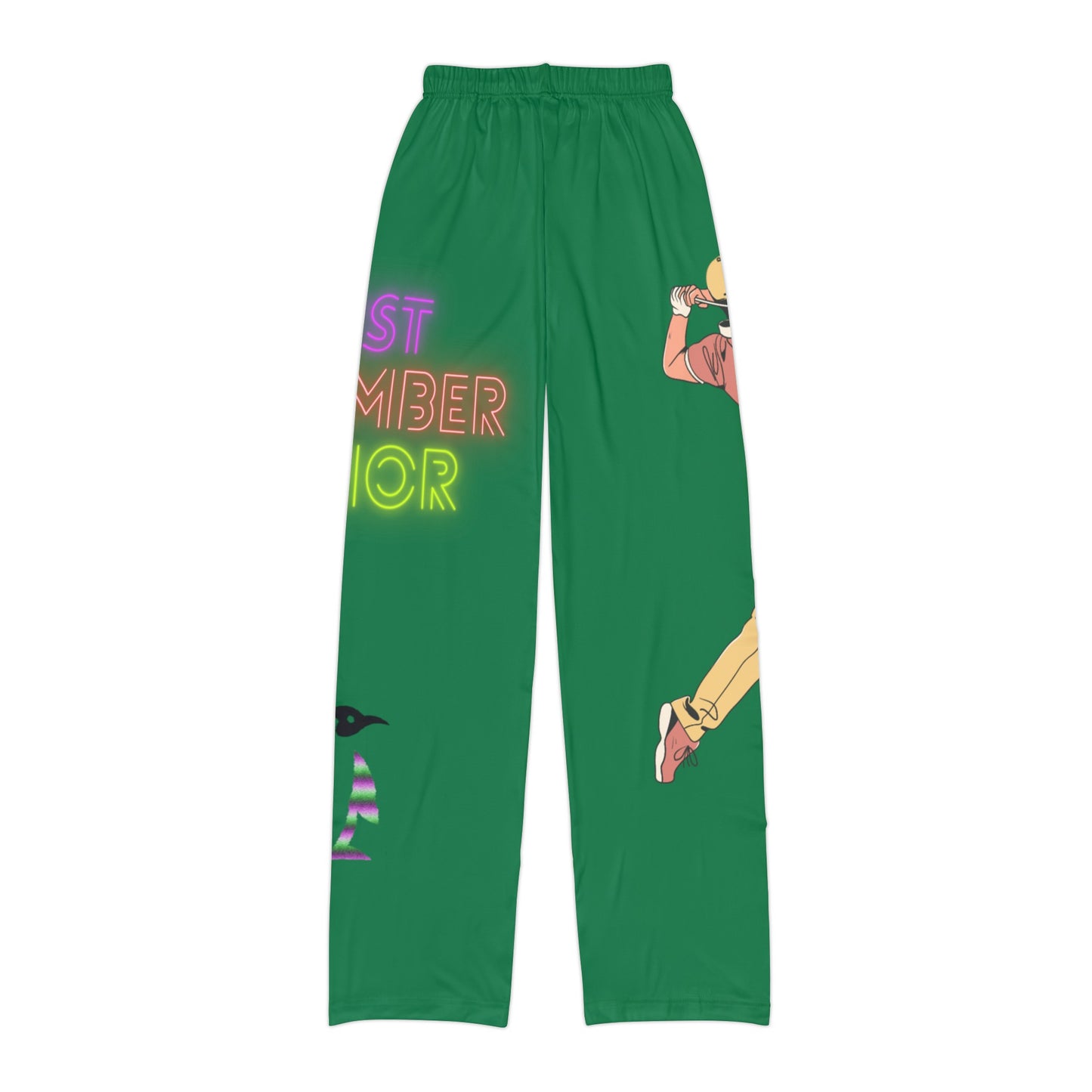 Kids Pajama Pants: Golf Dark Green