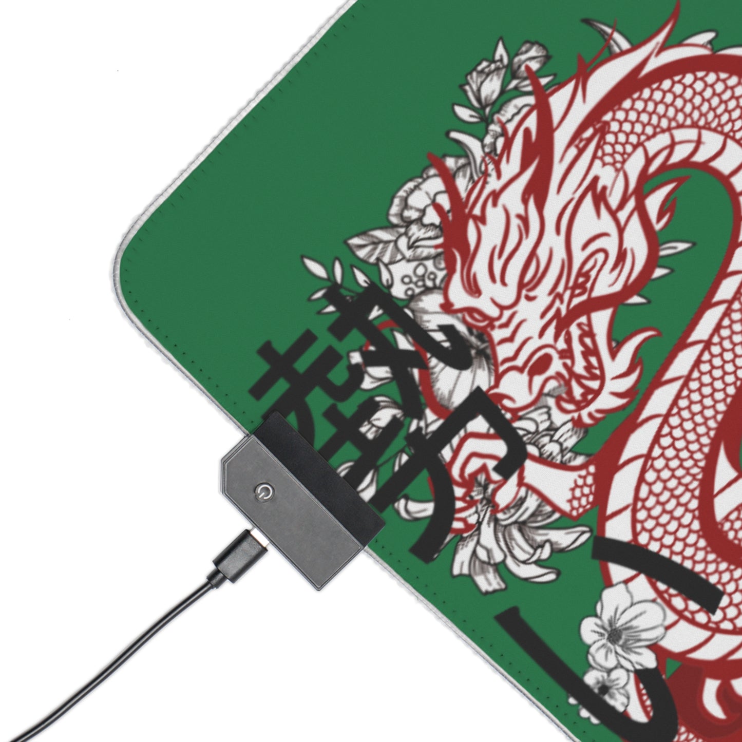 LED Gaming Mouse Pad: Dragons Dark Green