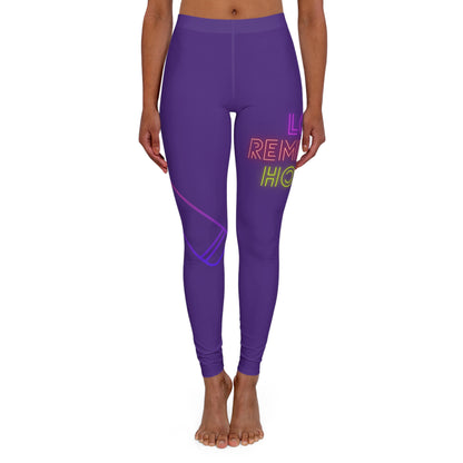 Women's Spandex Leggings: Music Purple