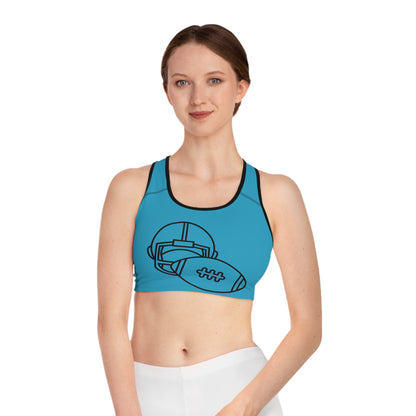 Sports Bra: Football Turquoise