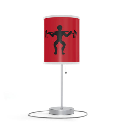 Lamp on a Stand, US|CA plug: Weightlifting Dark Red