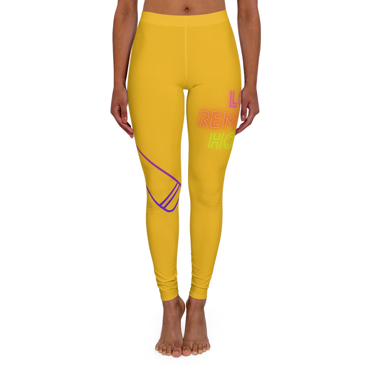 Women's Spandex Leggings: Music Yellow