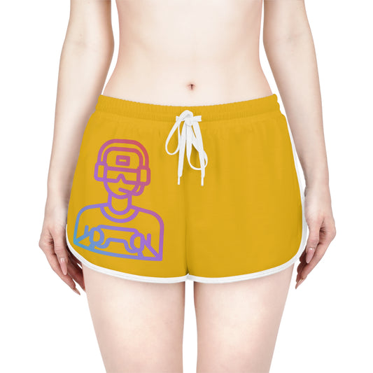 Women's Relaxed Shorts: Gaming Yellow