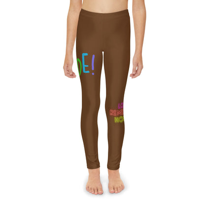 Youth Full-Length Leggings: LGBTQ Pride Brown