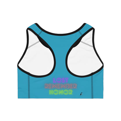 Sports Bra: Baseball Turquoise