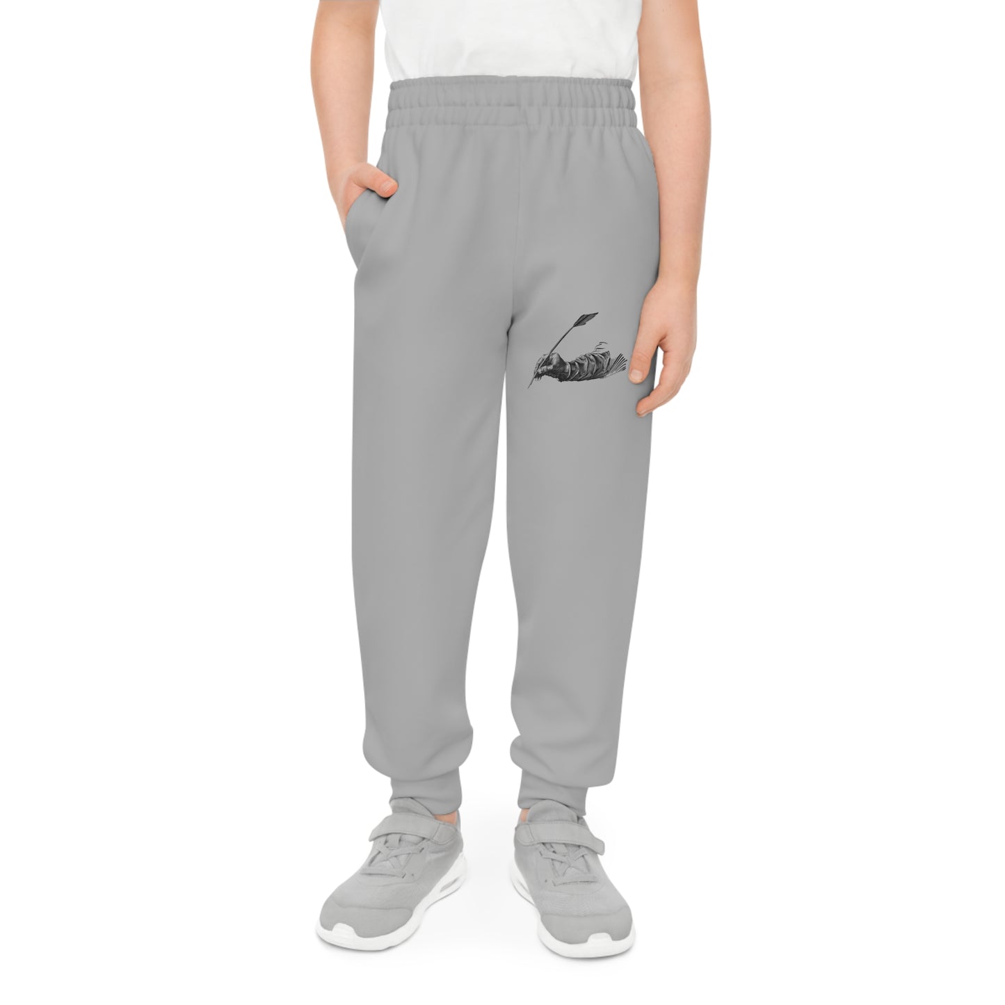 Youth Joggers: Writing Lite Grey