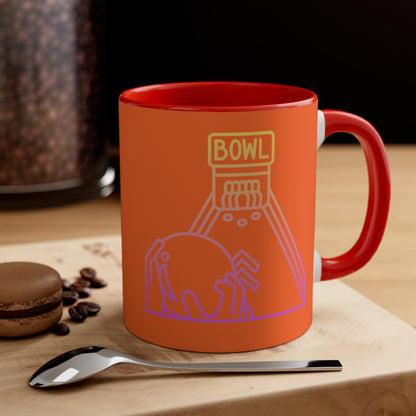 Accent Coffee Mug, 11oz: Bowling Orange