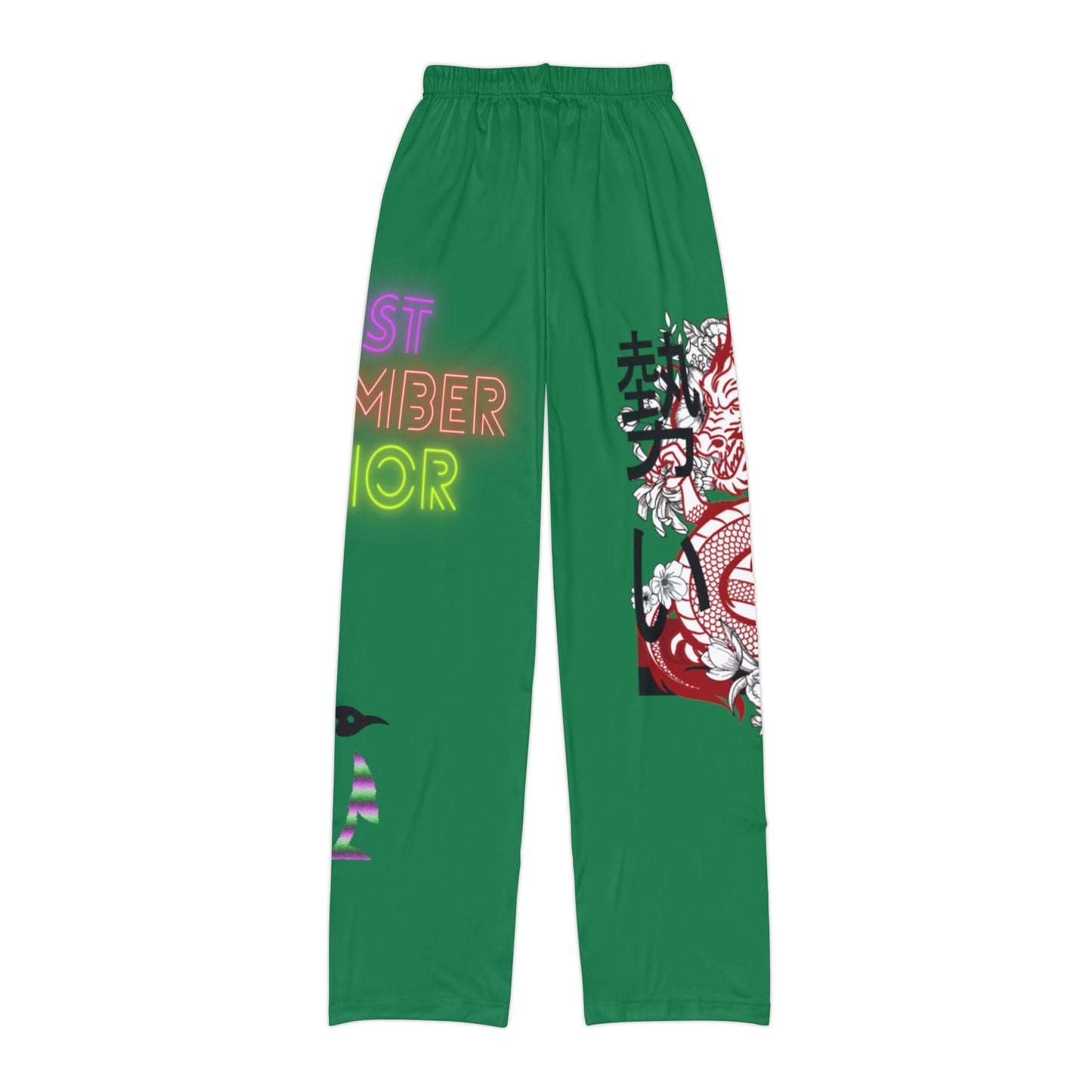 Pajama na pantalon ng mga bata: Dragons Dark Green 