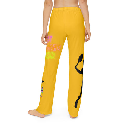 Kids Pajama Pants: Tennis Yellow