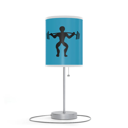 Lamp on a Stand, US|CA plug: Weightlifting Turquoise