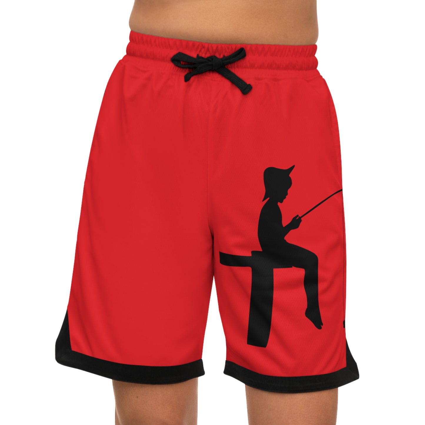 Basketball Rib Shorts: Fishing Red