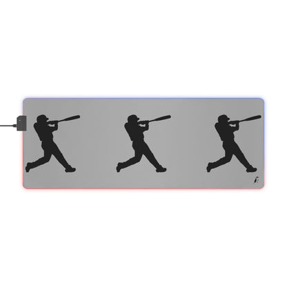 LED Gaming Mouse Pad: Baseball Lite Grey