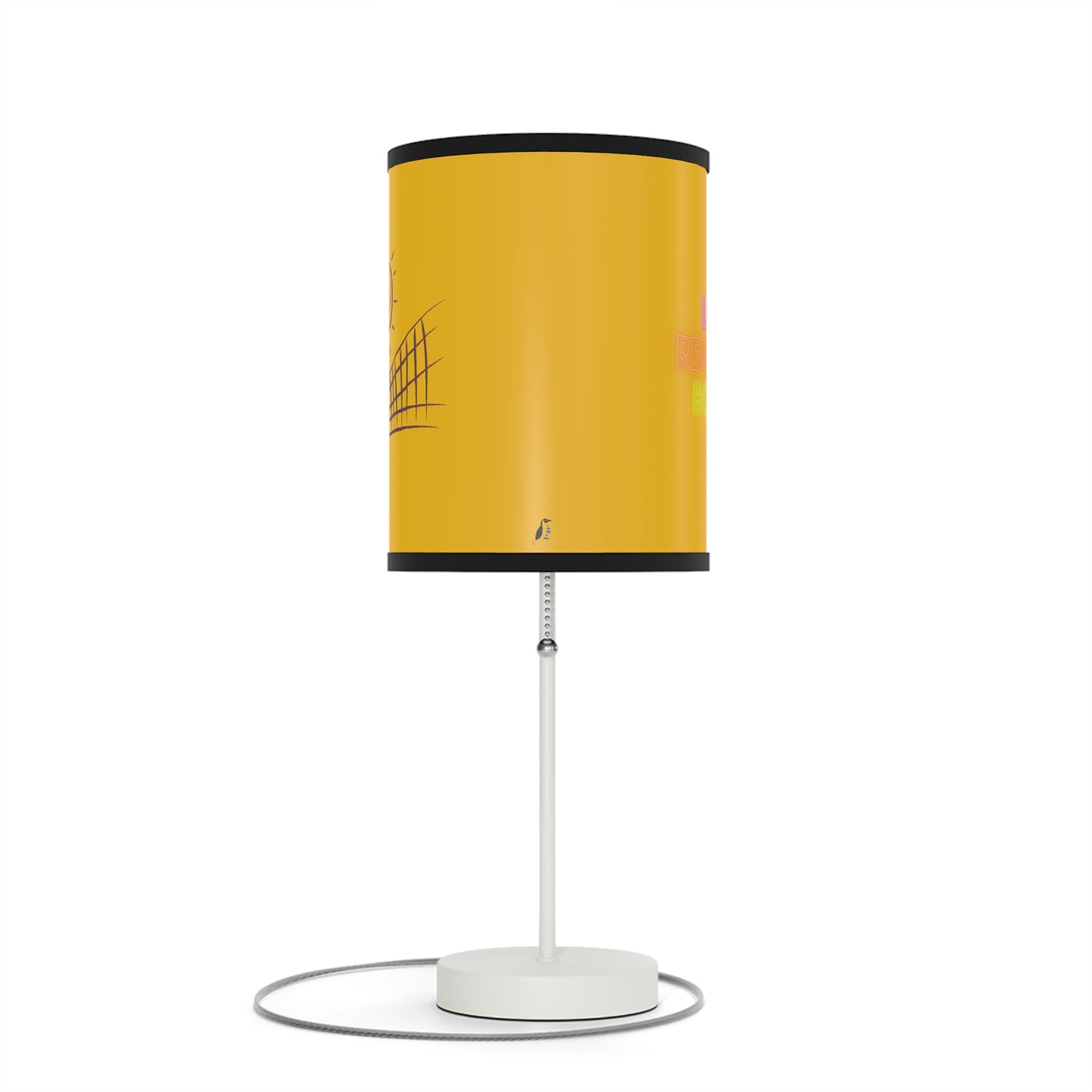 Lamp on a Stand, US|CA plug: Volleyball Yellow