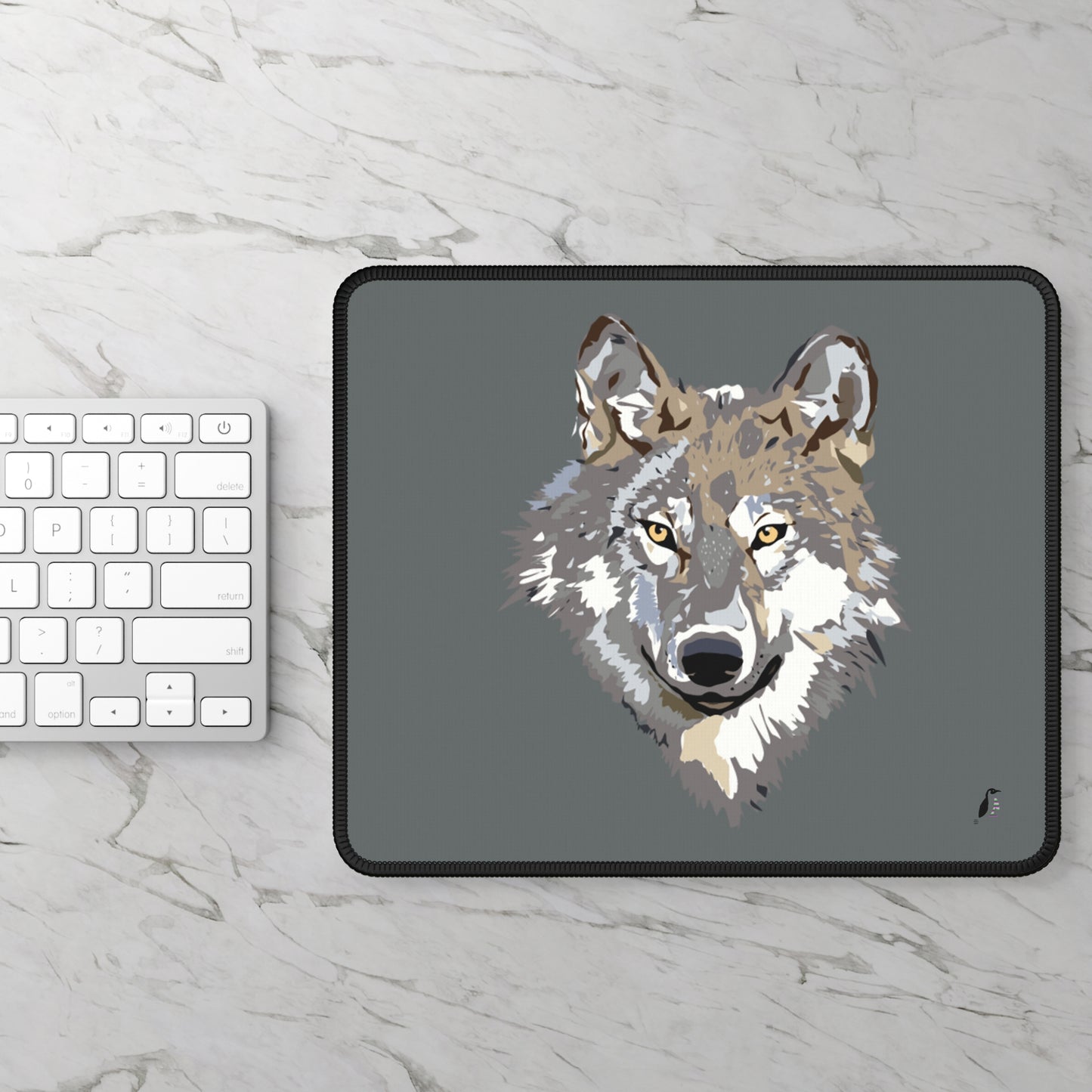 Gaming Mouse Pad: Wolves Dark Grey