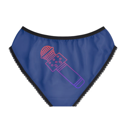 Women's Briefs: Music Dark Blue