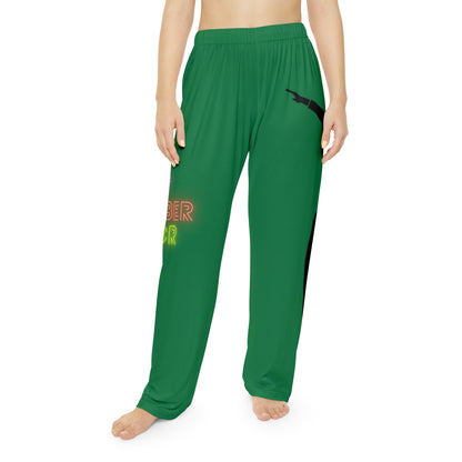 Women's Pajama Pants: Dance Dark Green