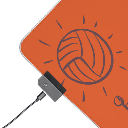 LED Gaming Mouse Pad: Volleyball Orange