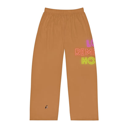 Men's Pajama Pants: Lost Remember Honor Lite Brown