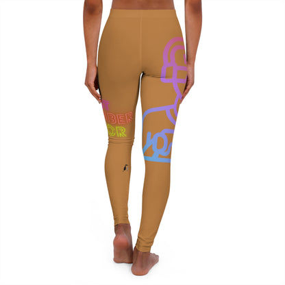 Women's Spandex Leggings: Gaming Lite Brown