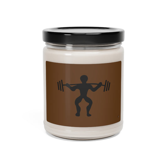Scented Soy Candle, 9oz: Weightlifting Brown