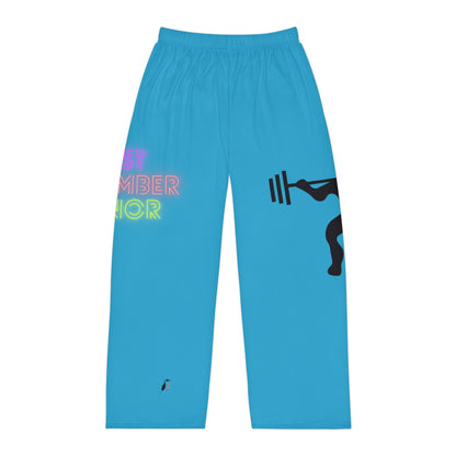 Men's Pajama Pants: Weightlifting Turquoise