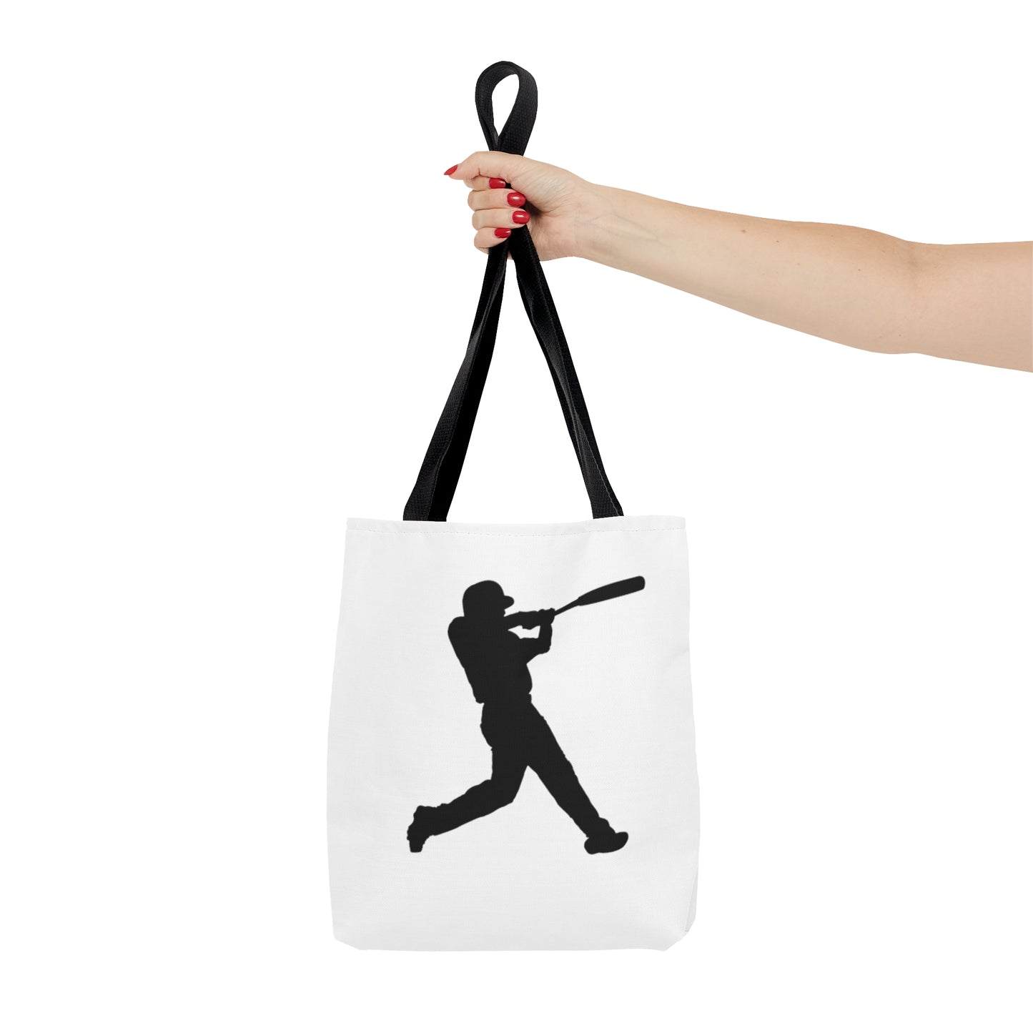 Tote Bag: Baseball White