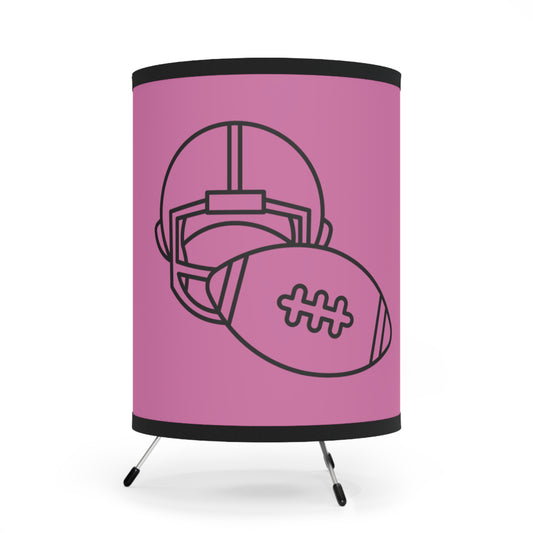 Tripod Lamp with High-Res Printed Shade, US\CA plug: Football Lite Pink