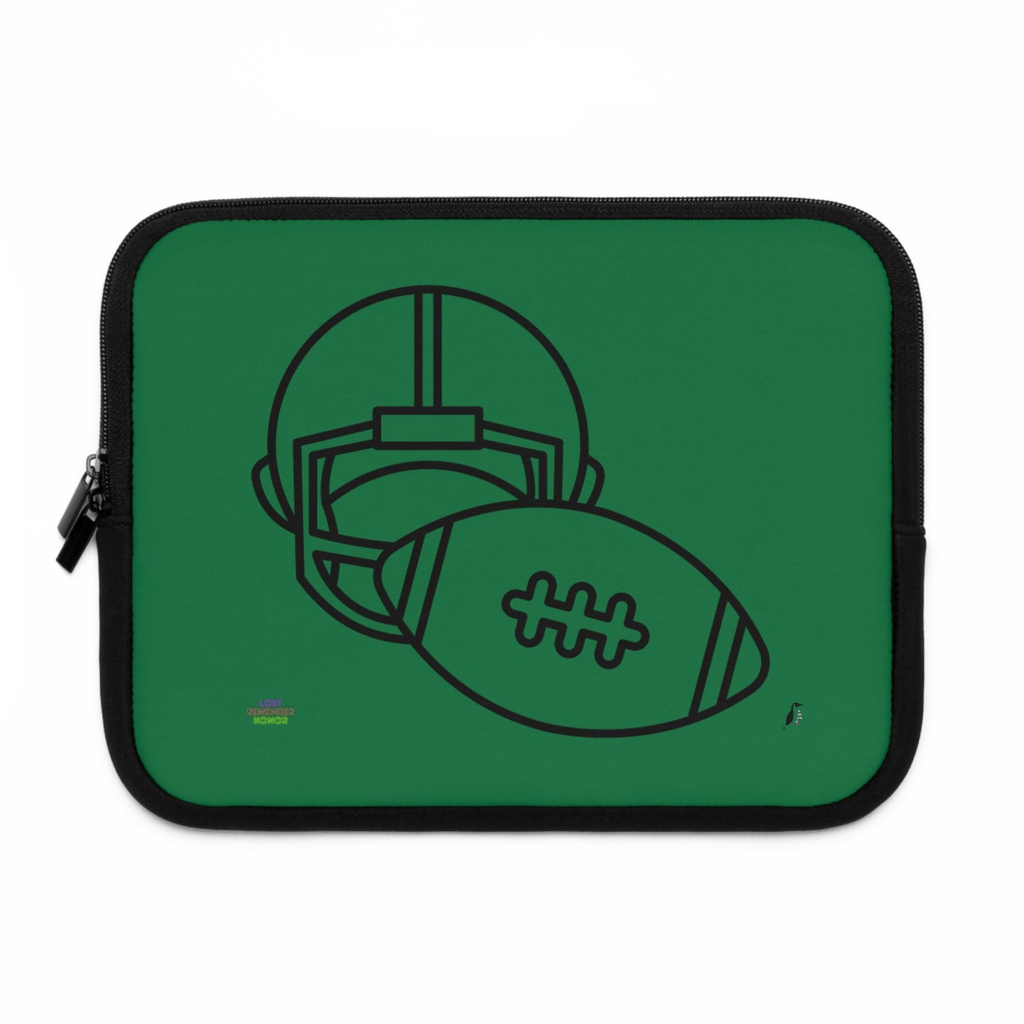 Laptop Sleeve: Football Dark Green