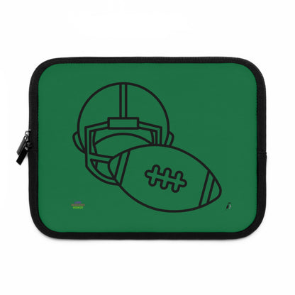 Laptop Sleeve: Football Dark Green