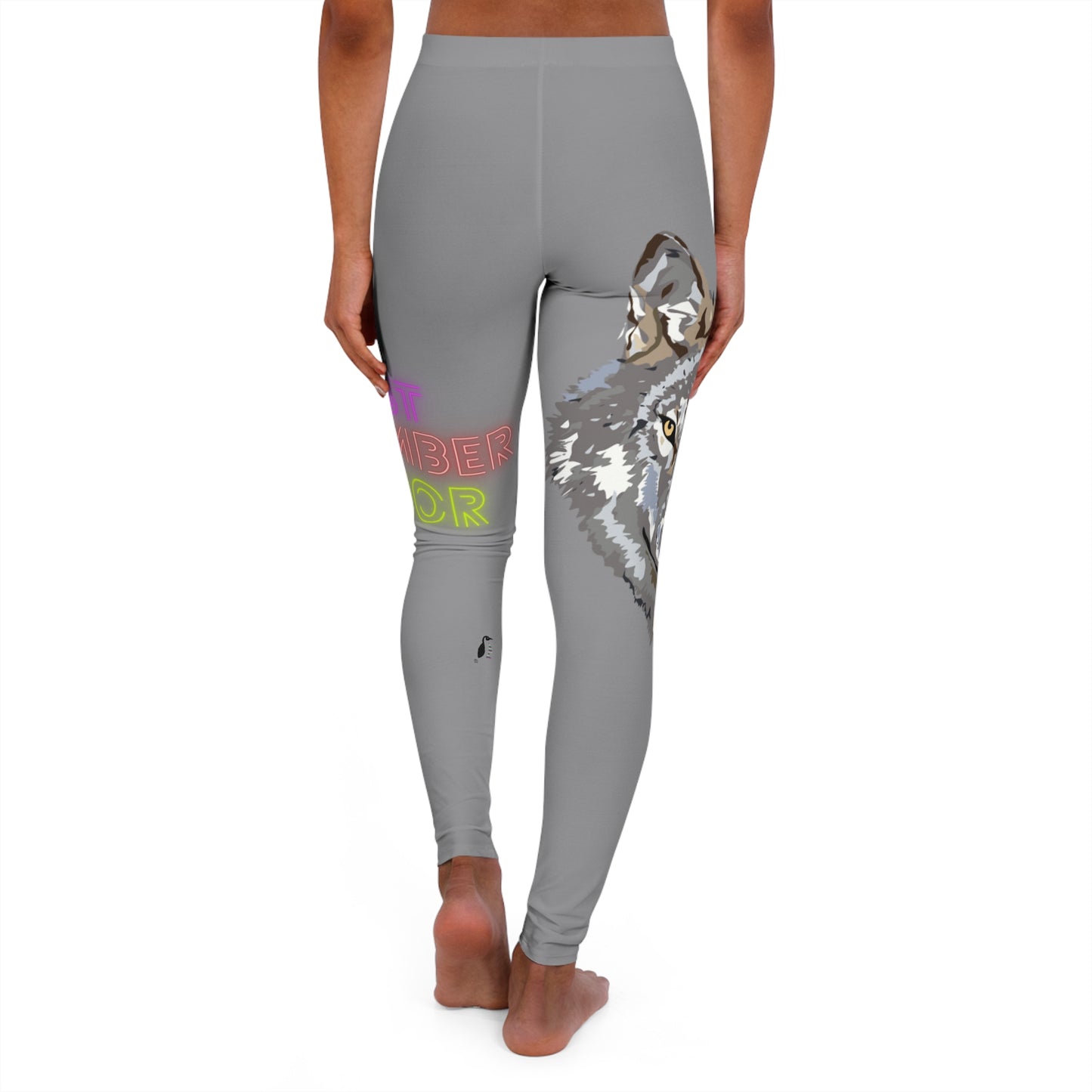 Women's Spandex Leggings: Wolves Grey