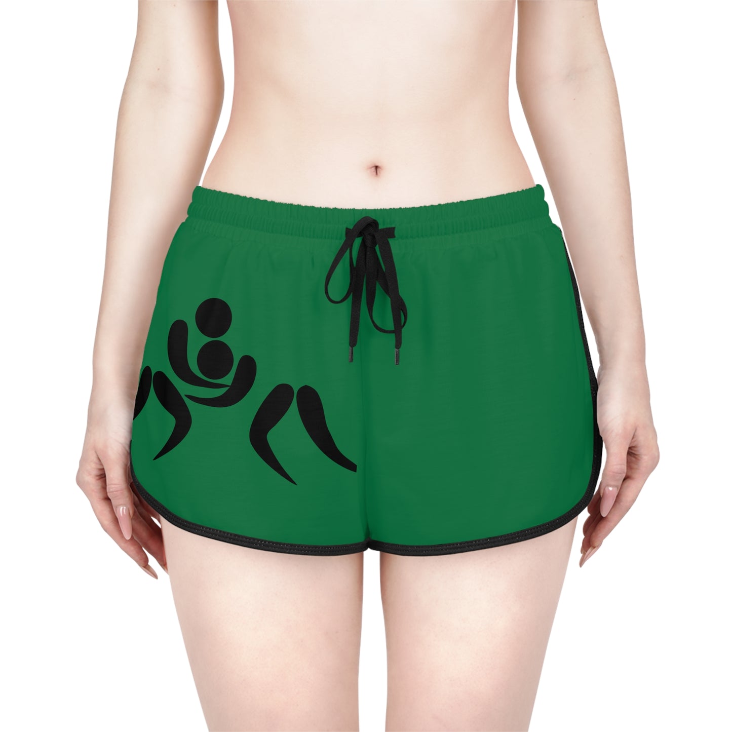 Women's Relaxed Shorts: Wrestling Dark Green