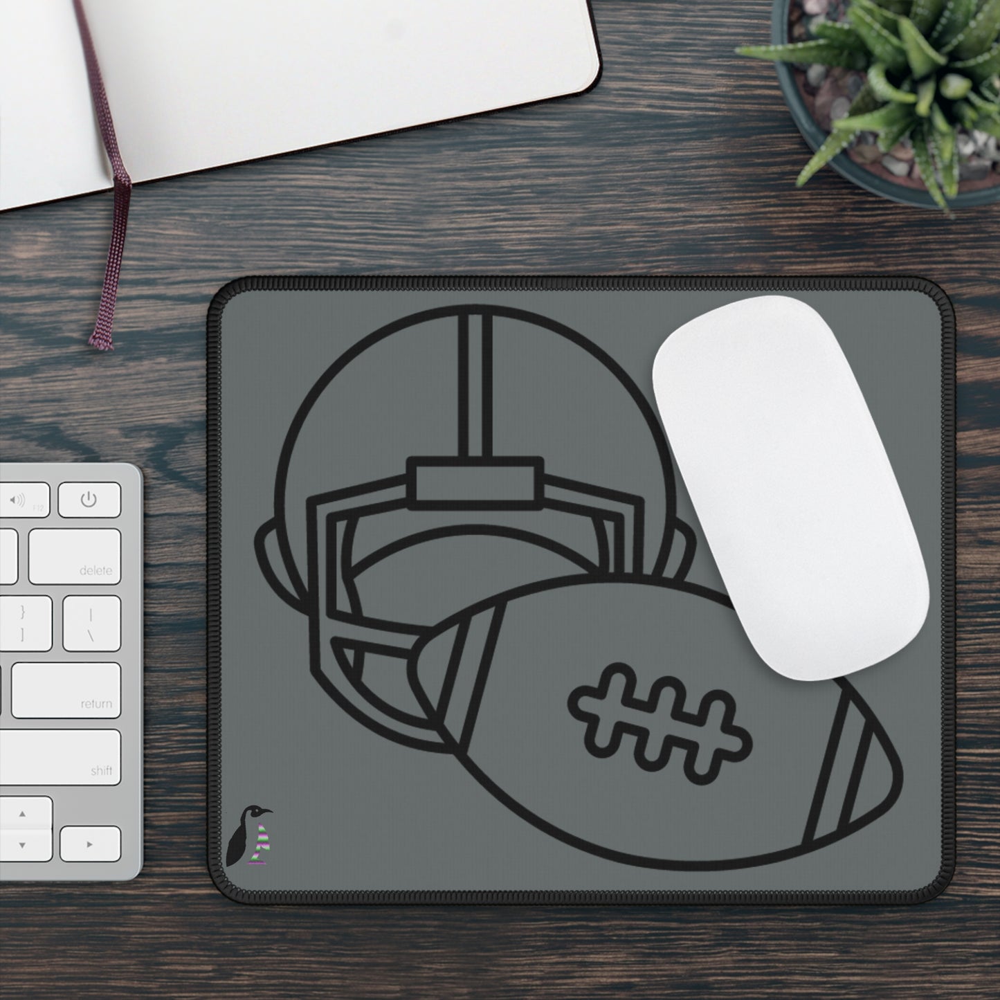 Gaming Mouse Pad: Football Dark Grey