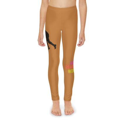 Youth Full-Length Leggings: Hockey Lite Brown