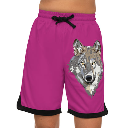 Basketball Rib Shorts: Wolves Pink