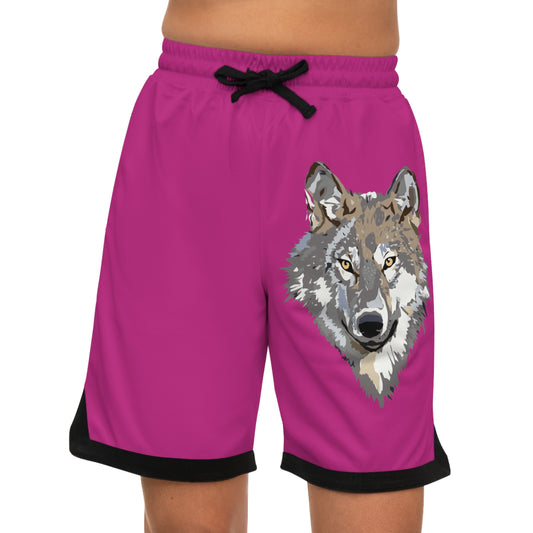 Basketball Rib Shorts: Wolves Pink