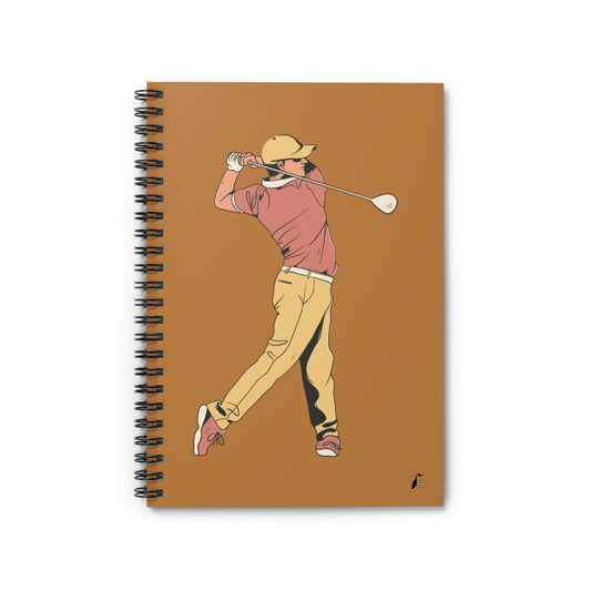 Spiral Notebook - Ruled Line: Golf Lite Brown