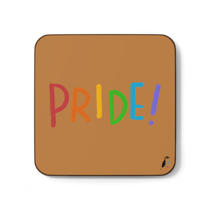 Hardboard Back Coaster: LGBTQ Pride Lite Brown