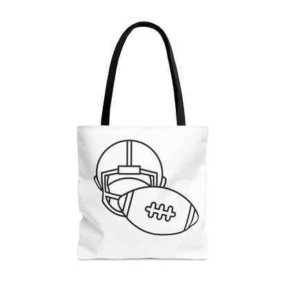 Tote Bag: Football White