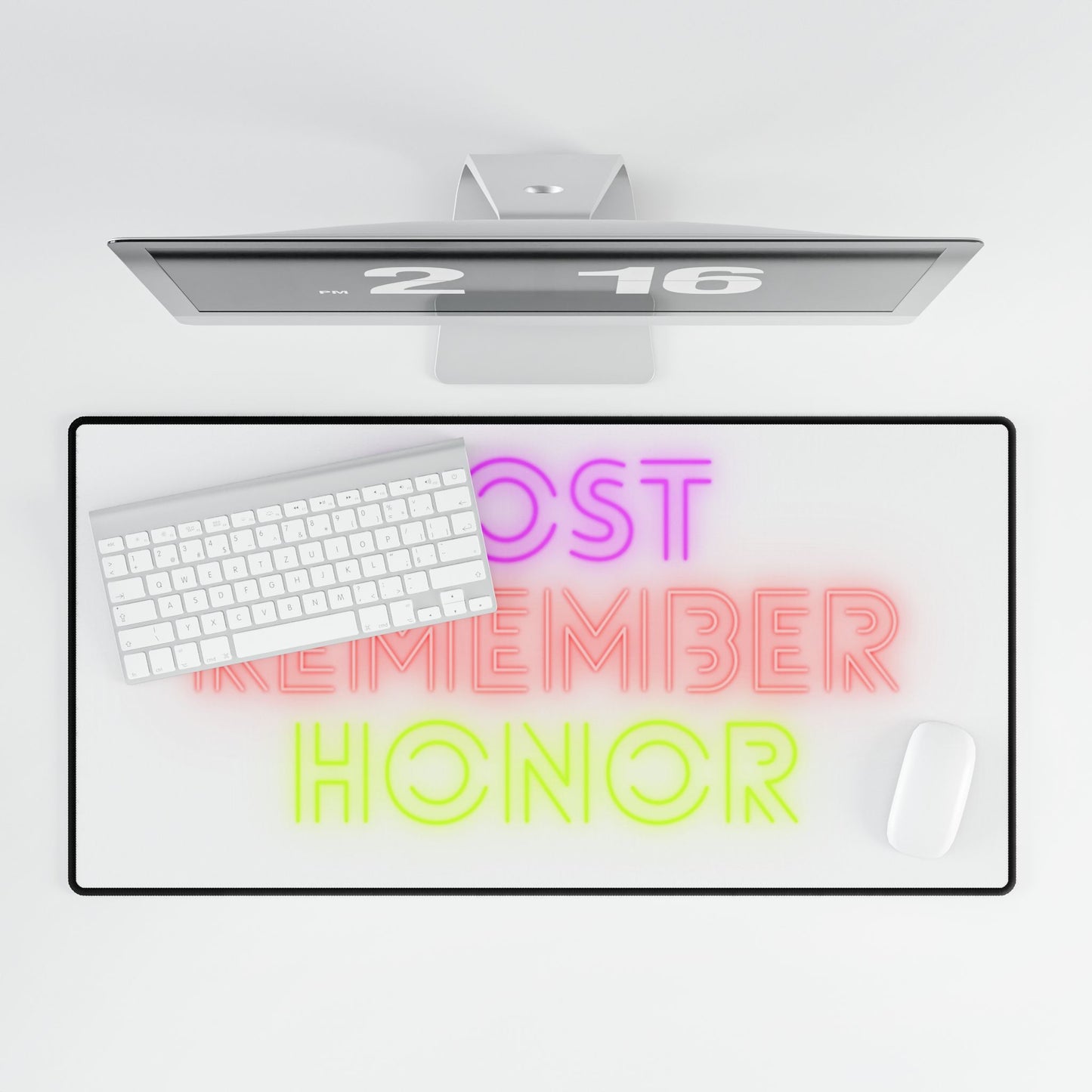 Desk Mats: Lost Remember Honor White