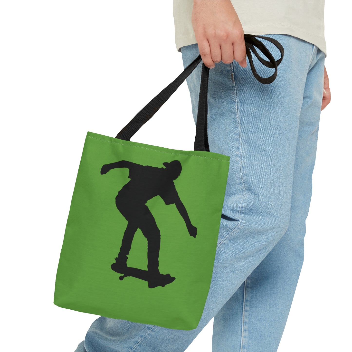 Tote Bag: Skateboarding Green