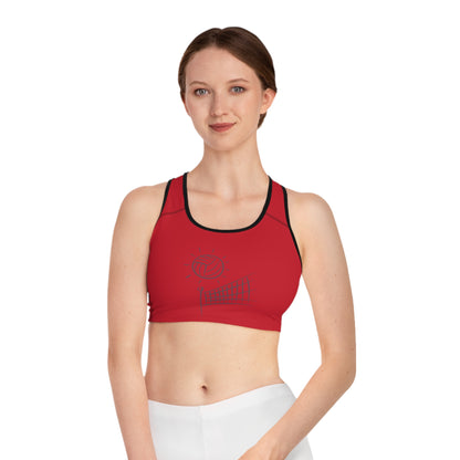 Sports Bra: Volleyball Dark Red