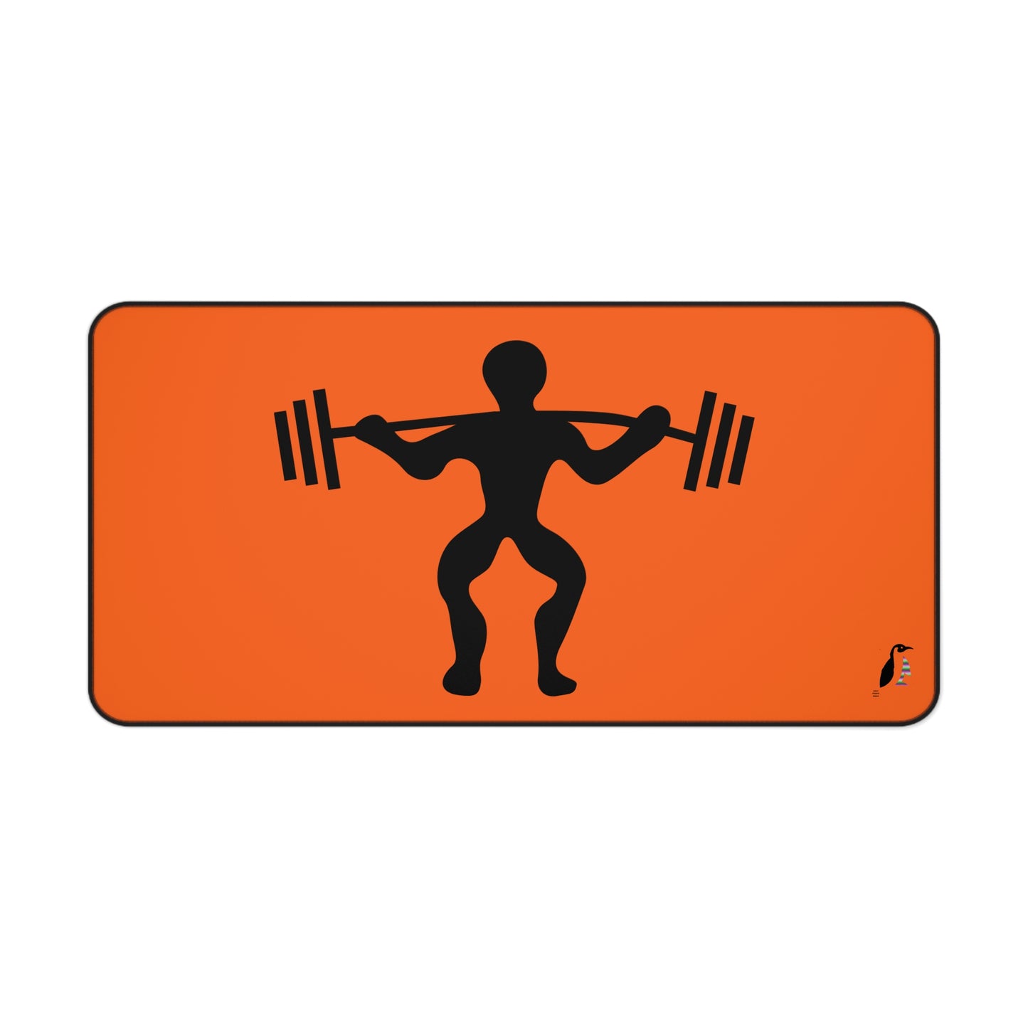 Desk Mat: Weightlifting Orange