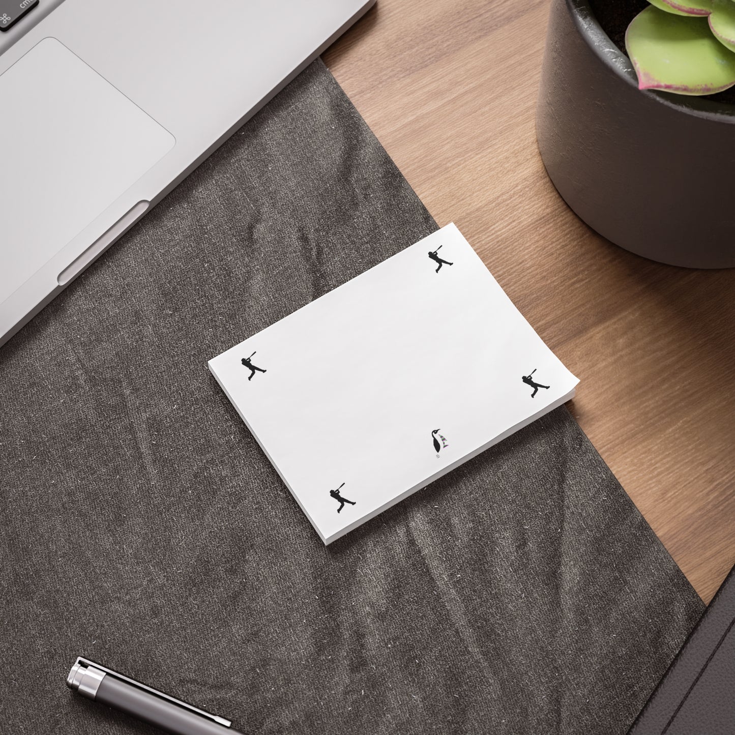 Post-it® Note Pads: Baseball White