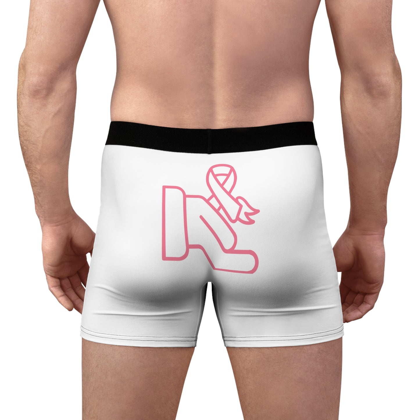 Men's Boxer Briefs: Fight Cancer White