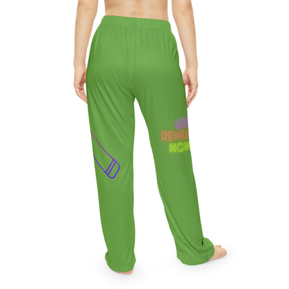 Women's Pajama Pants: Music Green