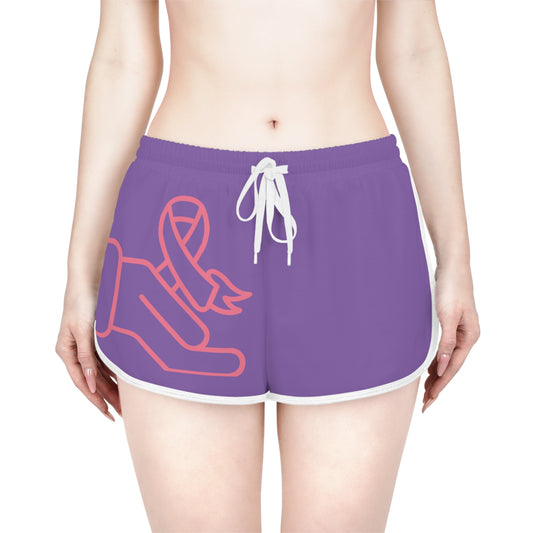 Women's Relaxed Shorts: Fight Cancer Lite Purple
